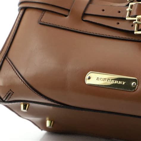 Burberry Leather Bridle Alchester Medium Bowling Bag (SHF .